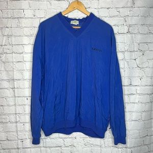 Vintage Izod Pullover Windbreaker V-Neck Size Large